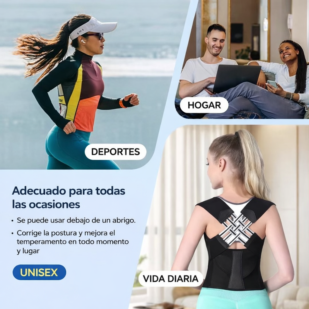 Cinturón Corrector de postura de espalda para hombre y mujer